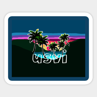 USVI sunset Sticker